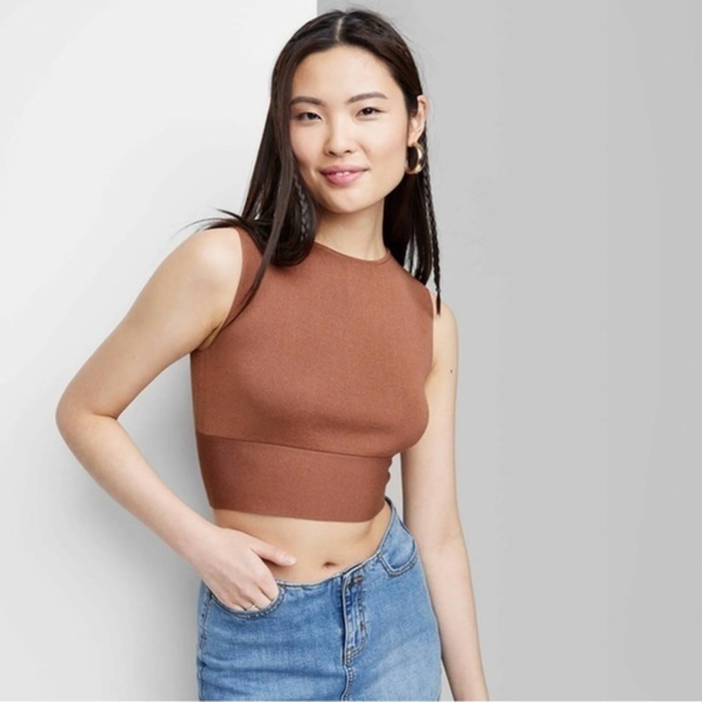 Wild Fable Tie Back Sweater Crop Top Small
